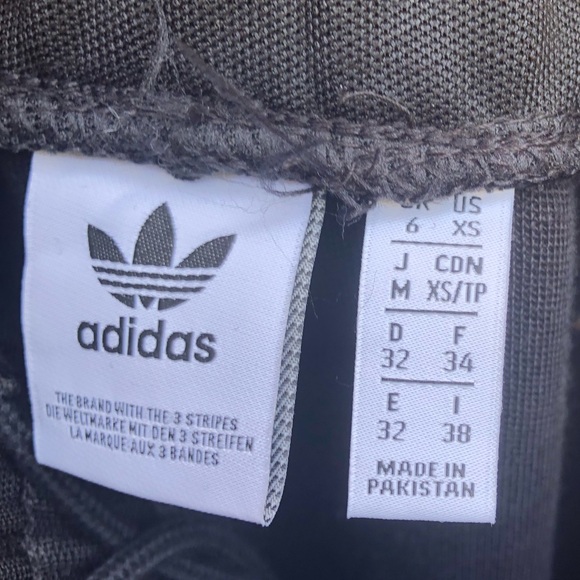 Adidas XS Pants Black Retro Spellout Logo Down Wide Leg Elastic Paperbag Waist - Picture 4 of 6